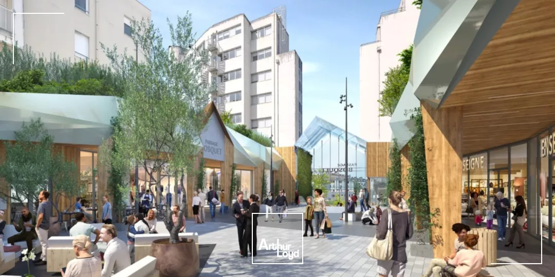 Au coeur du centre-ville de Pau, début 2026, restructuration à venir du Centre commercial BOSQUET, à louer 1 955 m² divisibles en cellules commerciales, livrées coque brute, vi...